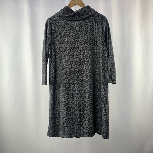 Tyler Böe Kim Cowl Neck Shift Dress in Black White Print Size Small - Picture 4 of 6